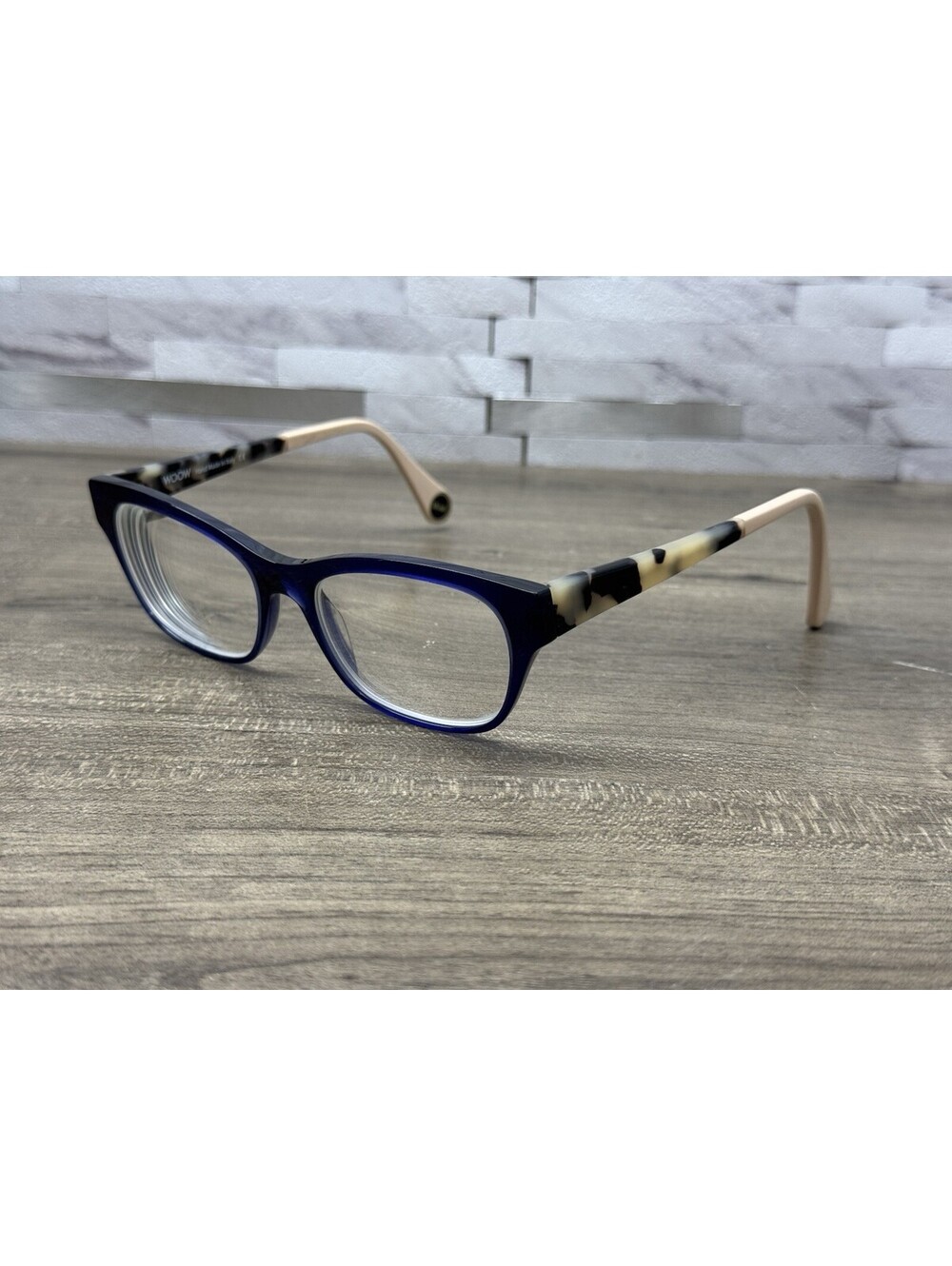 WOOW Never Mind 1 008 Ink Blue Womens Semi Cat Eye Eyeglasses 51-16-147